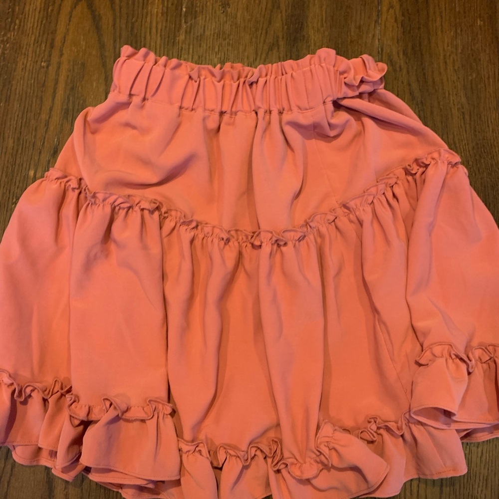 Pink Ruffled Women's Skirt - Picture 2 of 2